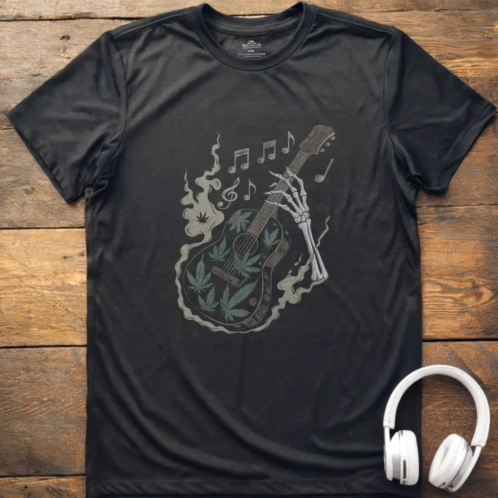 T-Shirt mit Gitarren-Skelett-Arm