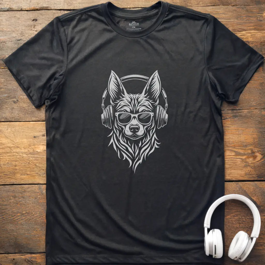Hundekopfhörer-T-Shirt