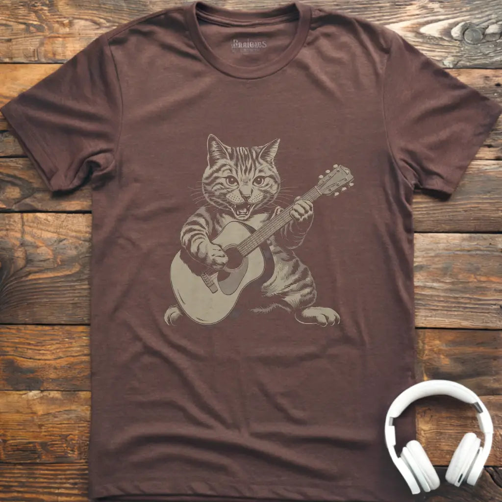 Katze spielt Gitarre T-Shirt