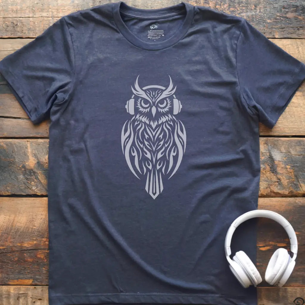 Eulen-Kopfhörer-T-Shirt