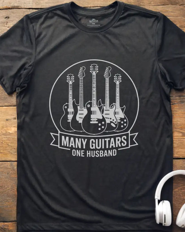 Many Guitars Husband T-Shirt
