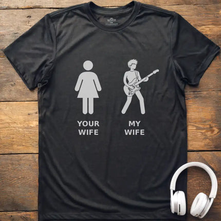 Wife Guitar Short Hair T-Shirt