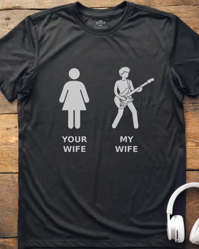Wife Guitar Short Hair T-Shirt