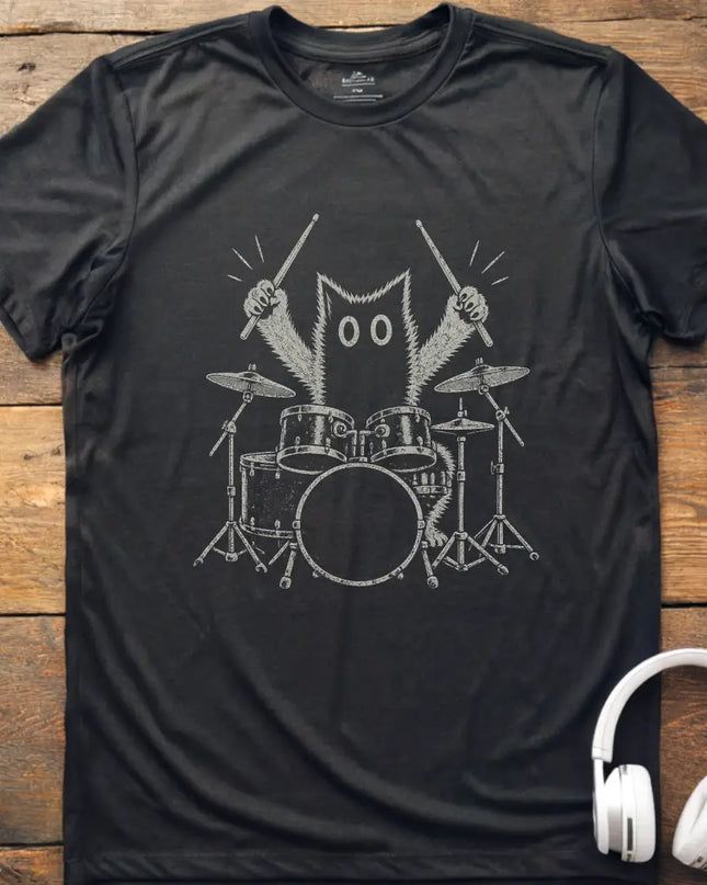 Rock Cat Drum T-Shirt