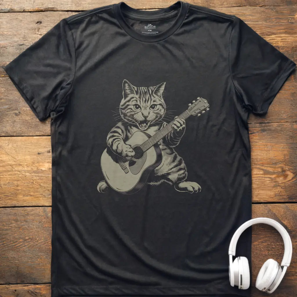 Cat Playing Guitar T-Shirt