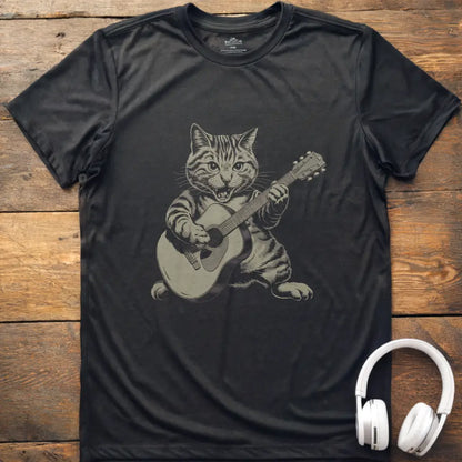 Cat Playing Guitar T-Shirt