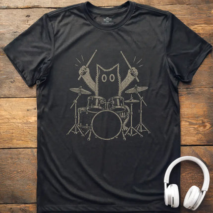Rock Cat Drum T-Shirt
