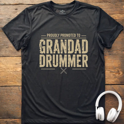 Promoted Grandad Drummer T-Shirt