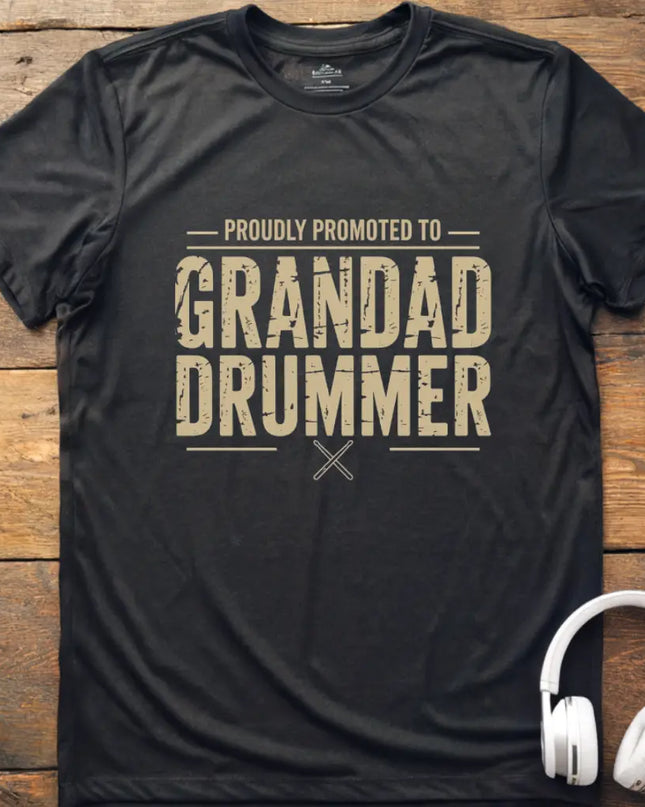 Promoted Grandad Drummer T-Shirt