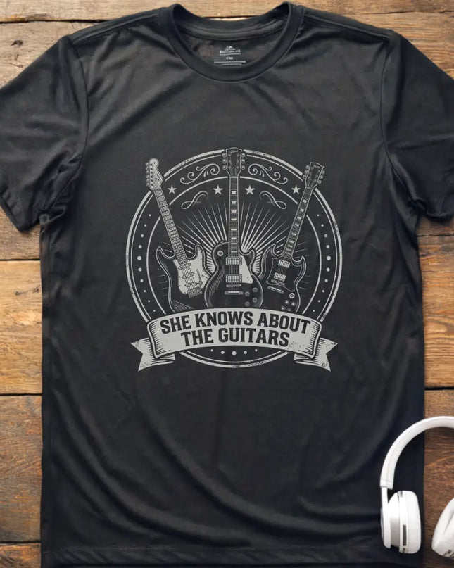 She Knows Guitars T-Shirt