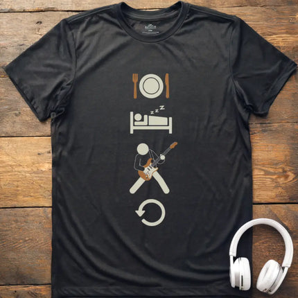 Eat Sleep Guitar Repeat T-Shirt