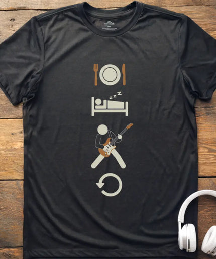 Eat Sleep Guitar Repeat T-Shirt