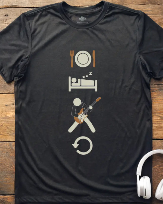 Eat Sleep Guitar Repeat T-Shirt