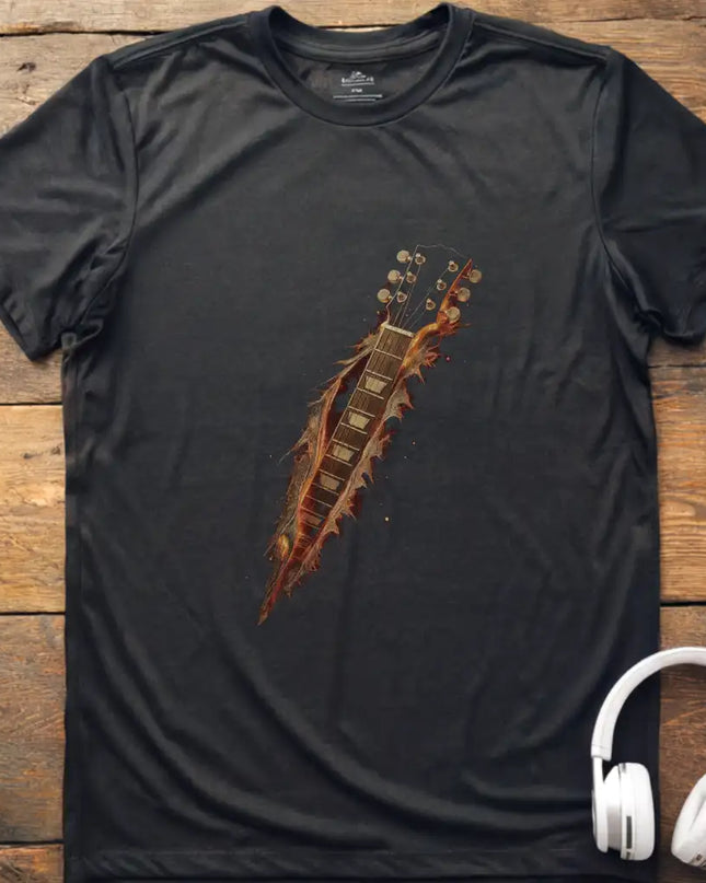 Guitar Fire Torn T-Shirt
