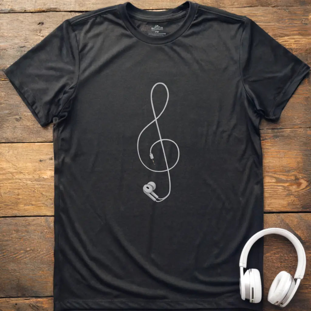 Clef Earphones T-Shirt