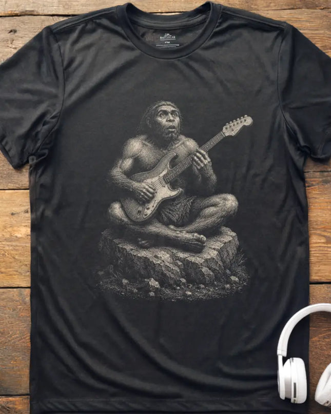 Caveman Guitar T-Shirt