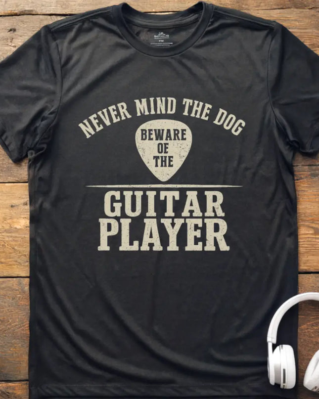 Never Mind Dog Guitar T-Shirt