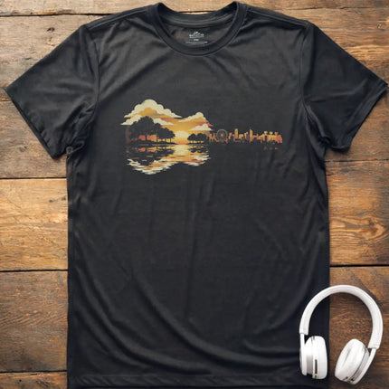 Guitar Sunset Retro T-Shirt