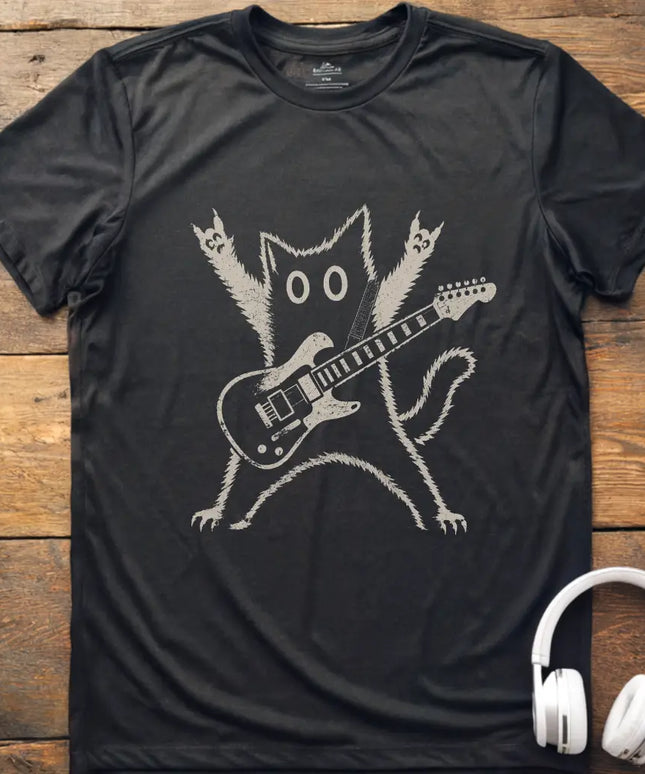 Rock Cat Guitar T-Shirt