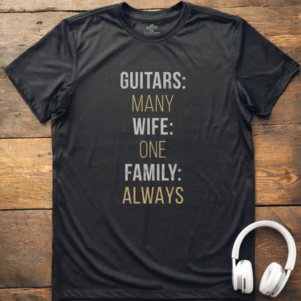 Many Guitars Family T-Shirt