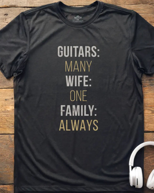 Many Guitars Family T-Shirt