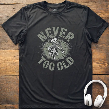Never Too Old Harmonica T-Shirt