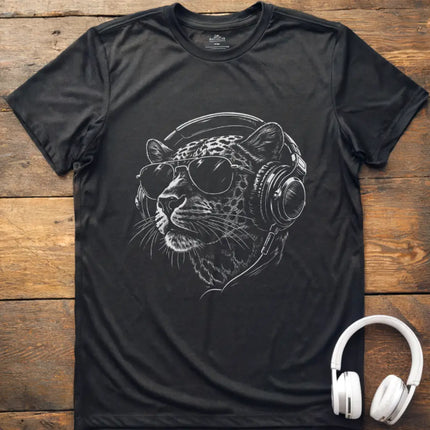 Leopard Headphones T-Shirt