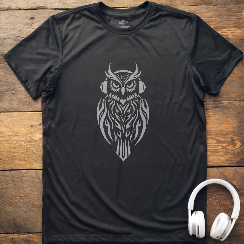 Eulen-Kopfhörer-T-Shirt