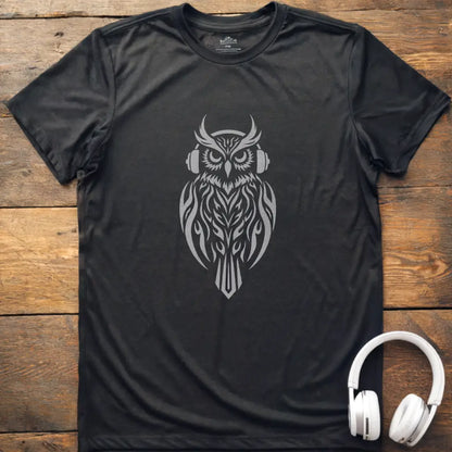 Eulen-Kopfhörer-T-Shirt