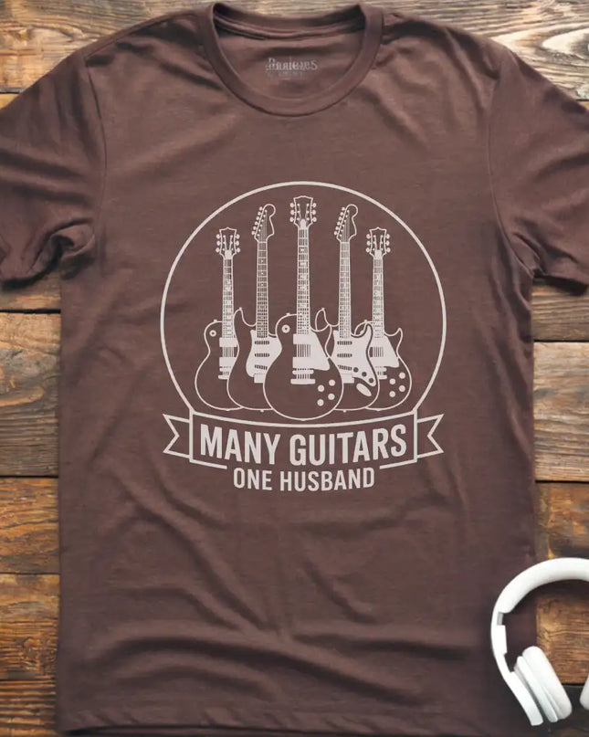 Many Guitars Husband T-Shirt