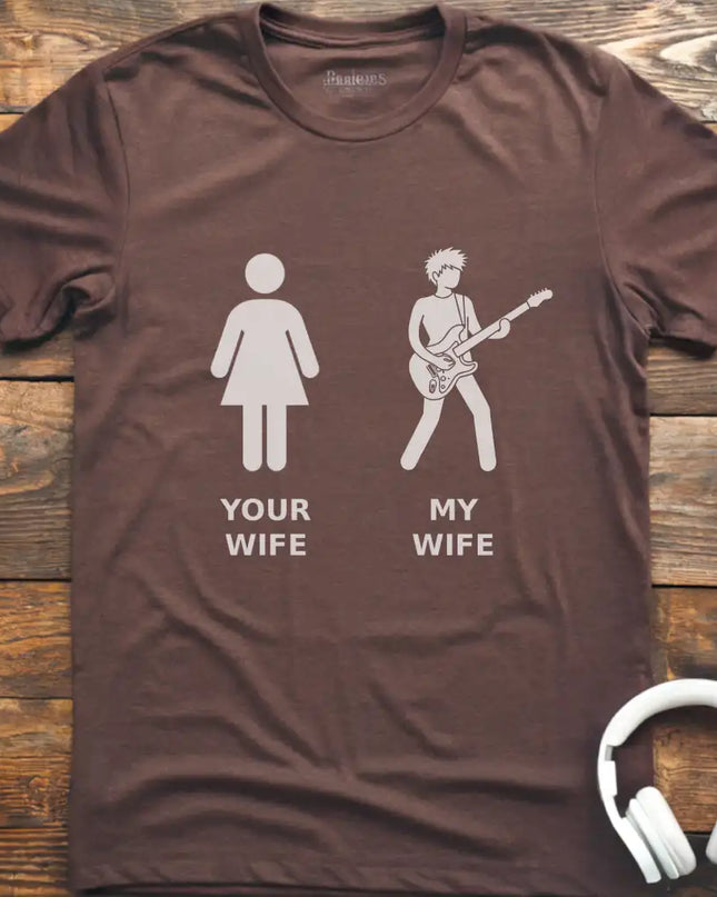 Wife Guitar Short Hair T-Shirt