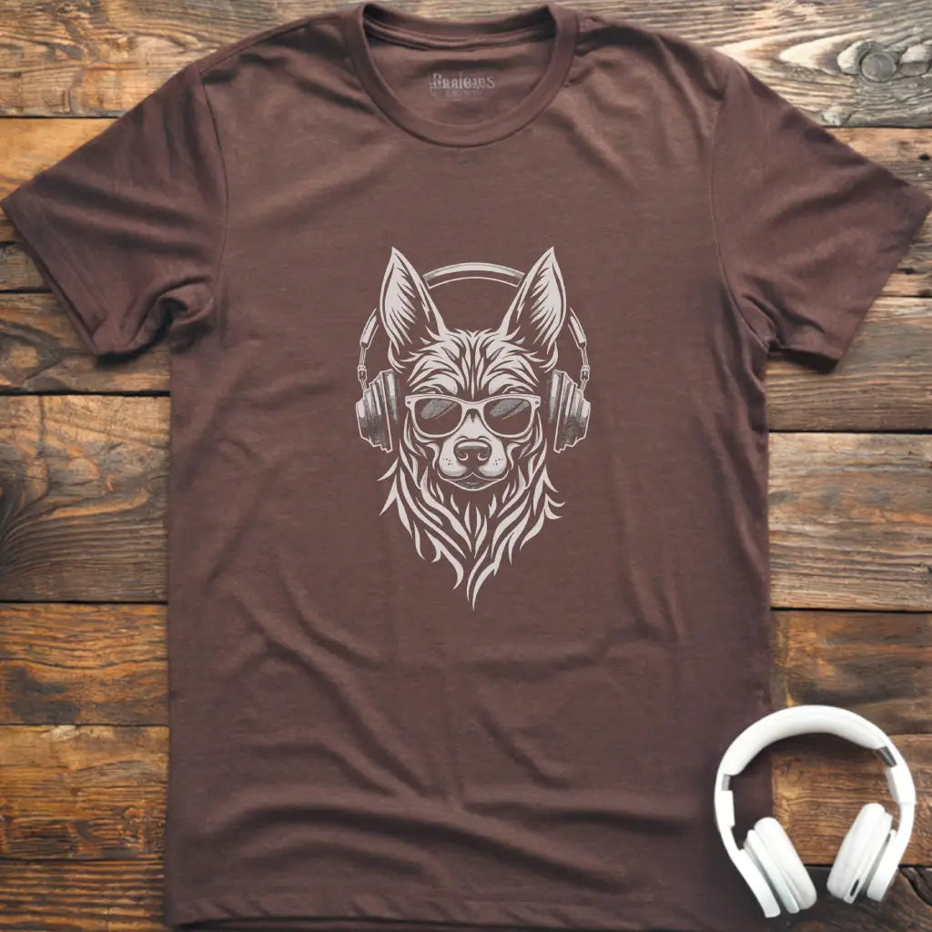 Hundekopfhörer-T-Shirt