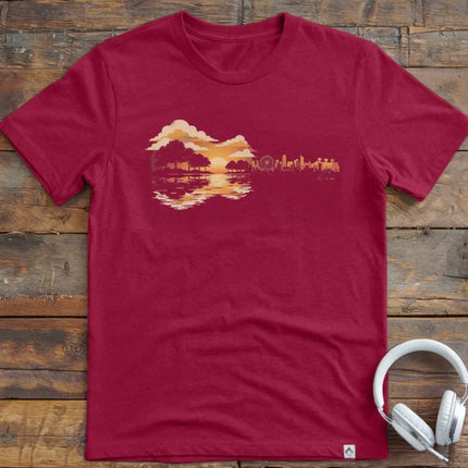 Guitar Sunset Retro T-Shirt