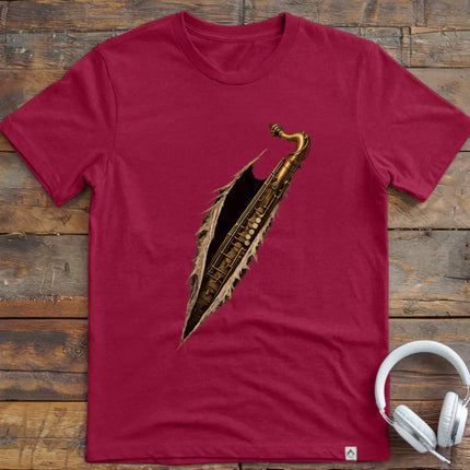 Saxophone Torn T-Shirt
