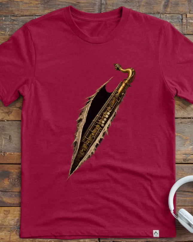 Saxophone Torn T-Shirt