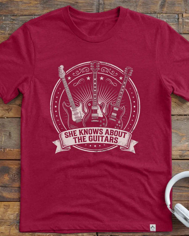 She Knows Guitars T-Shirt