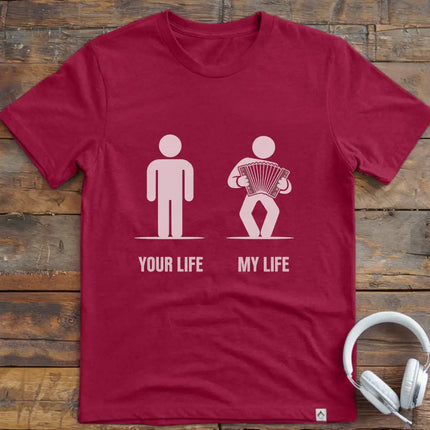 Life Accordion Male T-Shirt