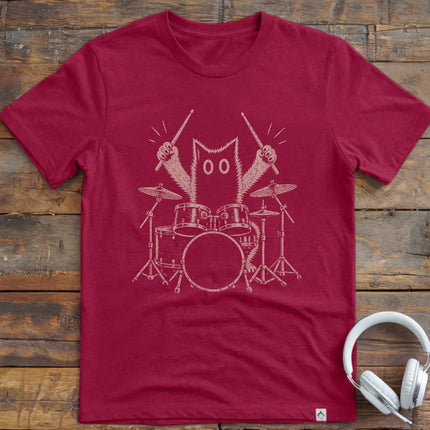 Rock Cat Drum T-Shirt