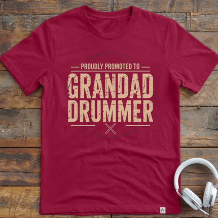 Promoted Grandad Drummer T-Shirt