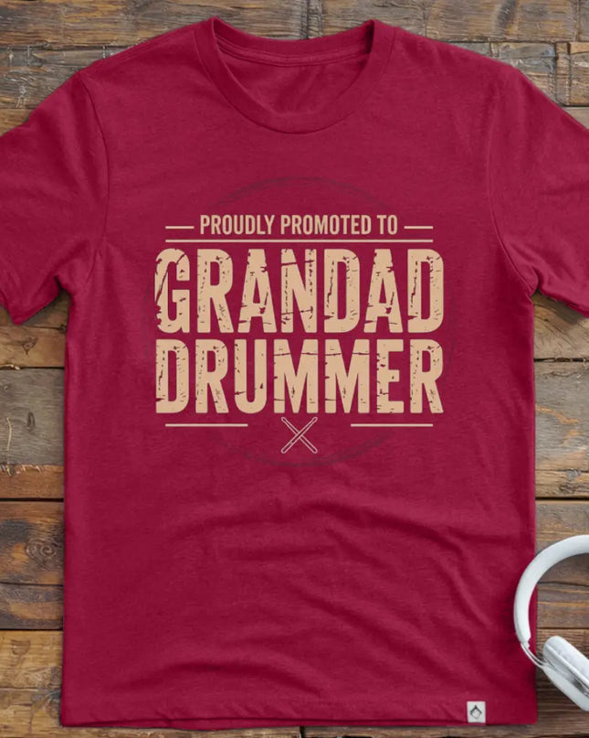 Promoted Grandad Drummer T-Shirt