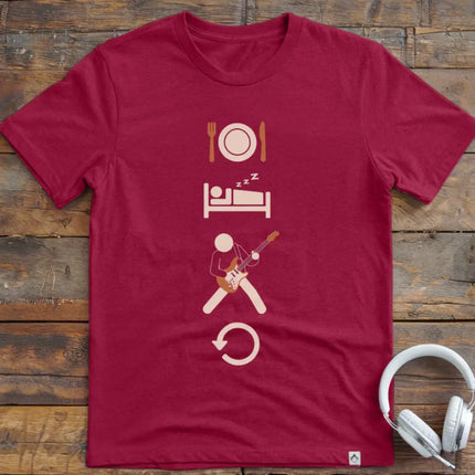 Eat Sleep Guitar Repeat T-Shirt