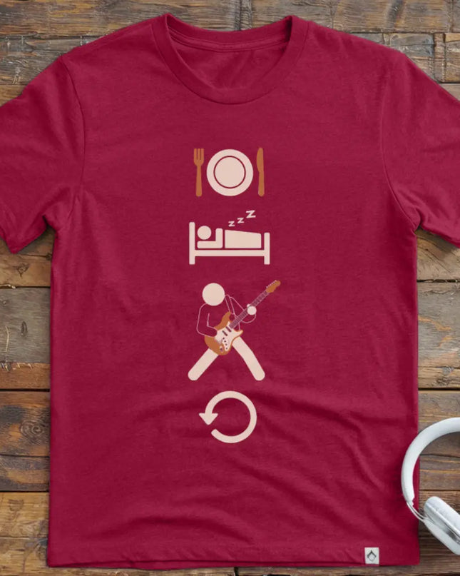 Eat Sleep Guitar Repeat T-Shirt