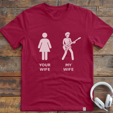 Wife Guitar Short Hair T-Shirt