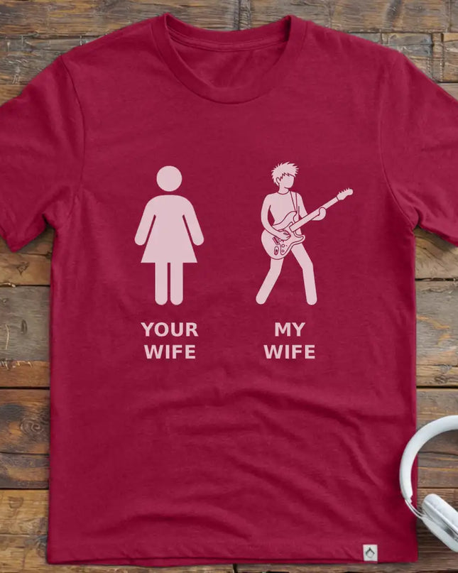 Wife Guitar Short Hair T-Shirt