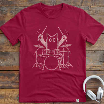 Rock Cat Drum T-Shirt