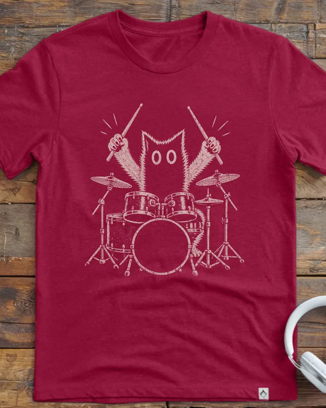 Rock Cat Drum T-Shirt
