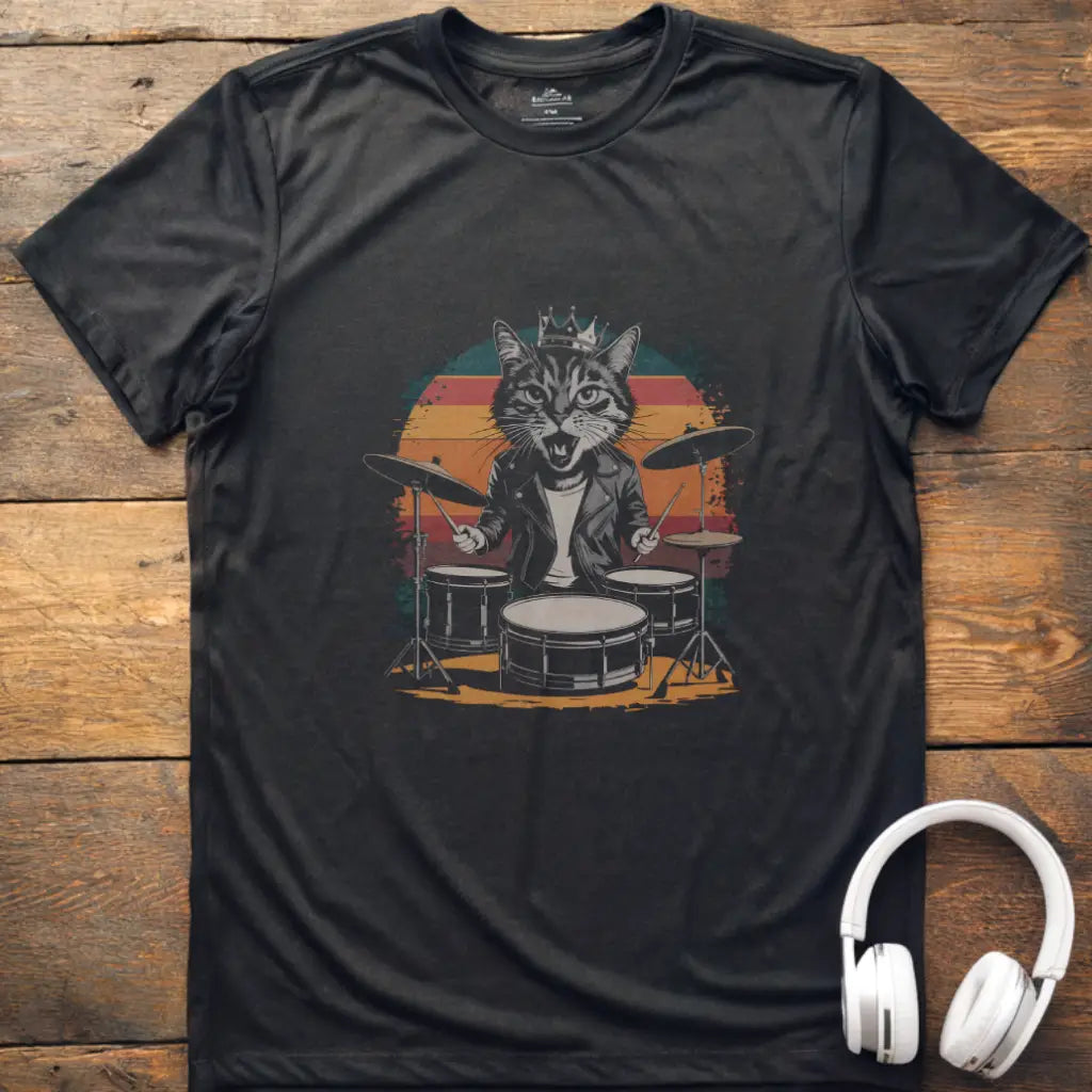 Katzentrommeln Retro T-Shirt