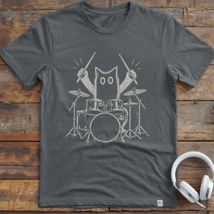 Rock Cat Drum T-Shirt