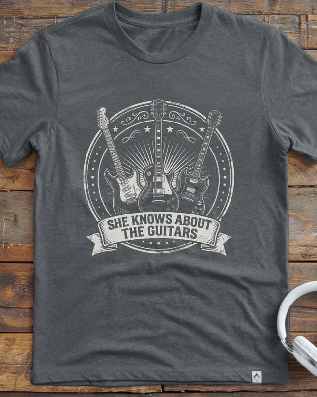 She Knows Guitars T-Shirt