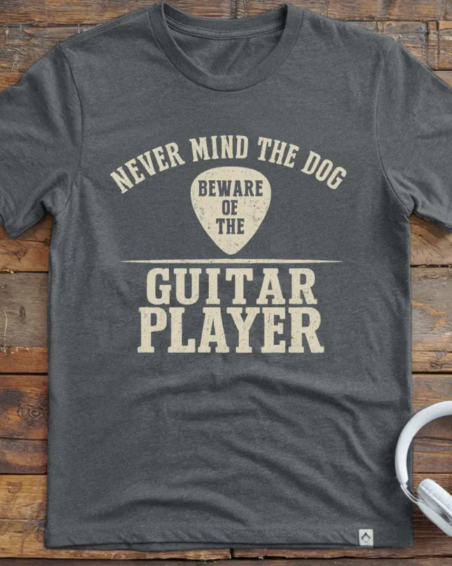 Never Mind Dog Guitar T-Shirt
